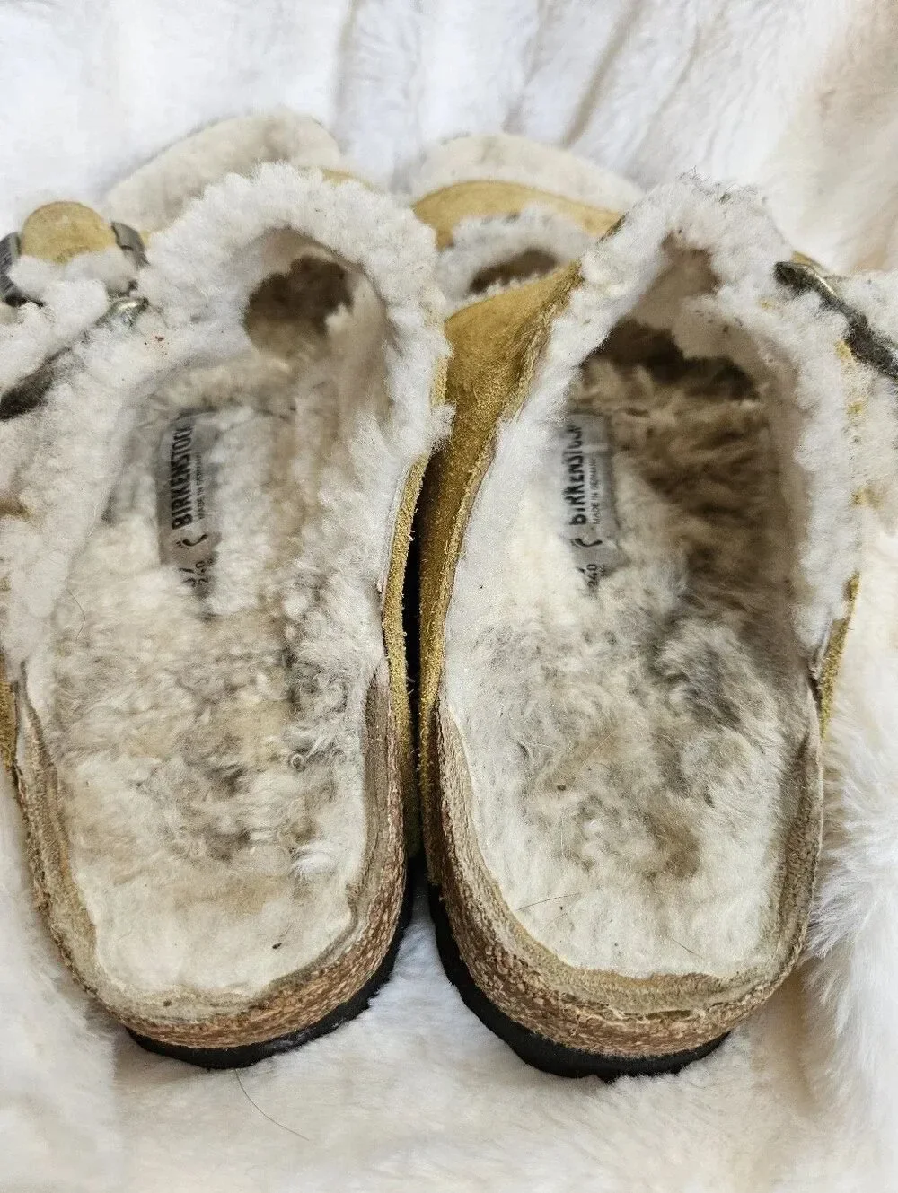 Birkenstock Arizona Shearling Suede Sandals – Size EU 37 / US Women's 6-6.5